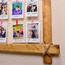 İpli mandallı ahşap duvar fotoğraf çerçevesi led ışıklı