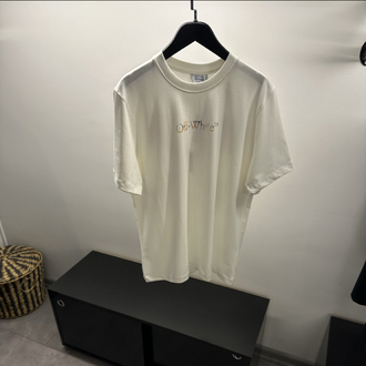 Off White Arrow Print Logo Cotton T-Shirt
