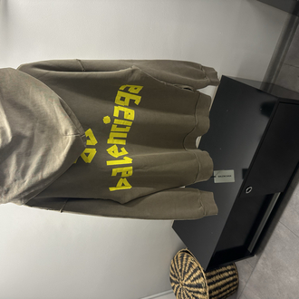 Balenciaga Tape Type Beige Hoodie 