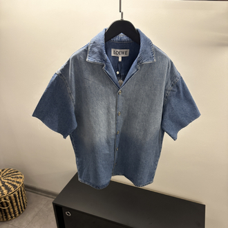 Loewe Anagram Denim Bowling Short