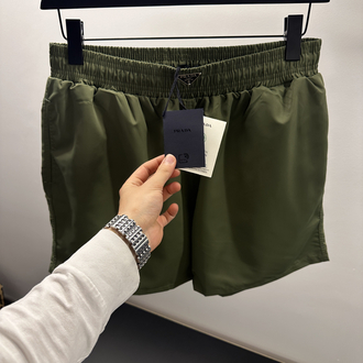 Prada Logo Patch Swim Shorts