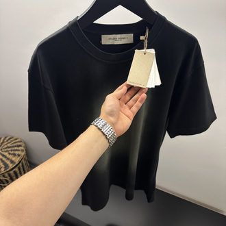 Golden Goose Yıkamalı Siyah Tişört