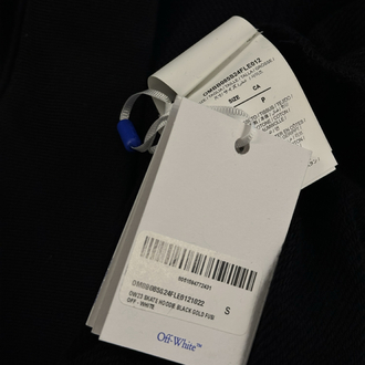 Off White 23 Skate Hoodie Black Gold Fusi