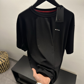 Kiton Crew-Neck Logo Cotton T-Shirt