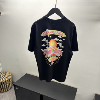 Casa Blanca Club Tennis Black Logo T-Shirt