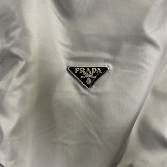 Prada Re-naylon Yarım Fermuar Gri Kazak 