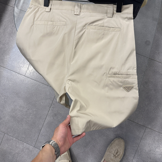 Prada Krem Renylon Kumaş Şort 