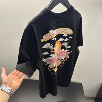 Casa Blanca Club Tennis Black Logo T-Shirt