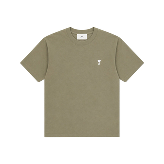 Ami Paris Khaki Mini Logo T-Shirt