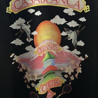 Casa Blanca Club Tennis Black Logo T-Shirt