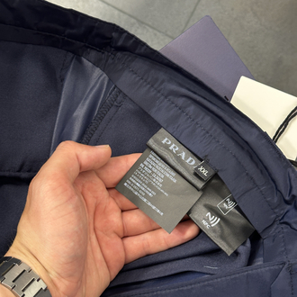 Prada Lacivert Renylon Kumaş Şort