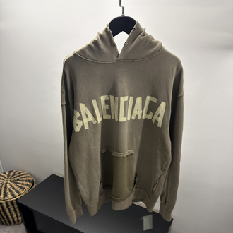 Balenciaga Tape Type Beige Hoodie 