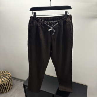 Etro Kahverengi Keten Pantolon