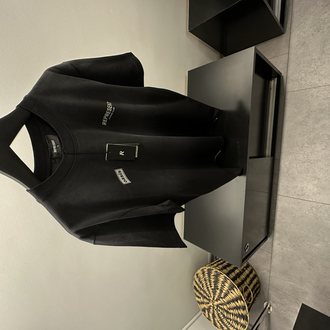 Represent Washed Black Cotton T-Shirt