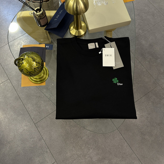 Dior Embroidered Clover Cotton T-Shirt