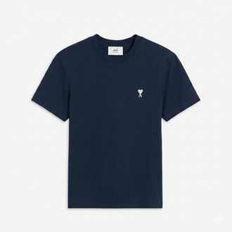 Ami Paris Mini Logo Navy Blue T-Shirt