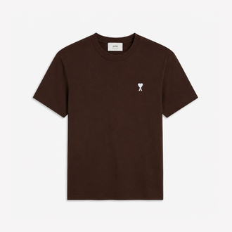 Ami Paris Mini Logo Brown T-Shirt
