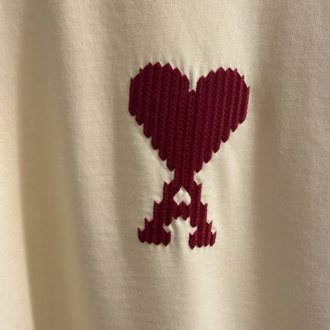 Ami Paris De Coeur logo-embroidered T-shirt