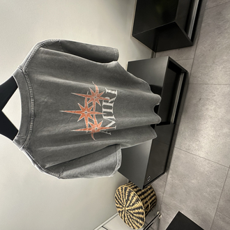 Amiri Grey Starburst Cotton T-Shirt