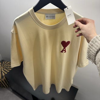 Ami Paris De Coeur logo-embroidered T-shirt