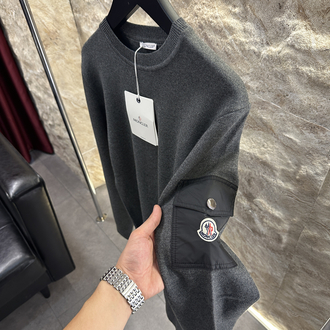 Moncler Kol Cep Detaylı Antrasit Kazak