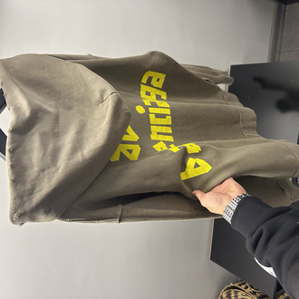 Balenciaga Tape Type Beige Hoodie 