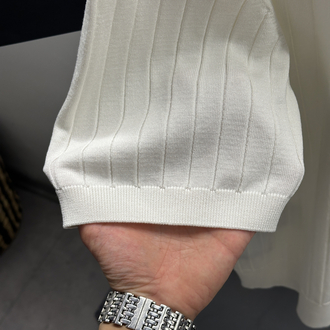 Prada Beyaz Triko Polo Tişört