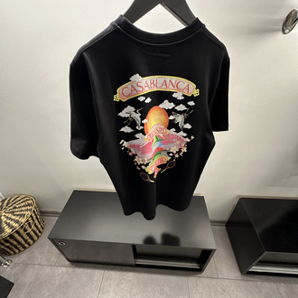 Casa Blanca Club Tennis Black Logo T-Shirt