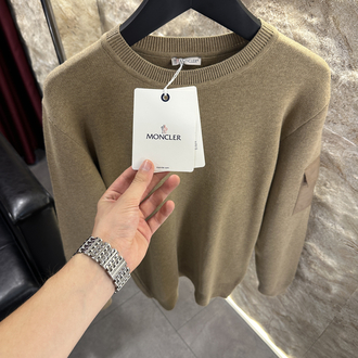 Moncler Kol Cep Detaylı Taş Rengi Kazak