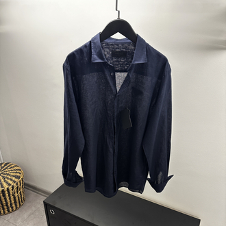 Prada Navy Blue Linen Shirt