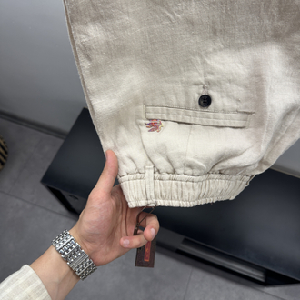 Etro Krem Keten Pantolon