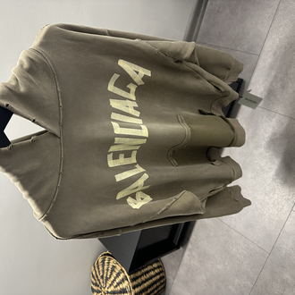 Balenciaga Tape Type Beige Hoodie 