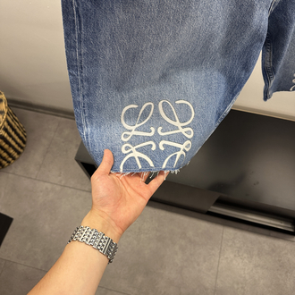 Loewe Anagram Denim Bowling Short