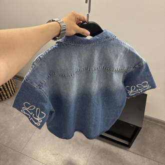 Loewe Anagram Denim Bowling Short