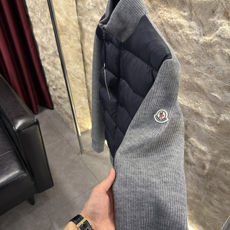 Moncler Triko Örme Gri Renk Ceket
