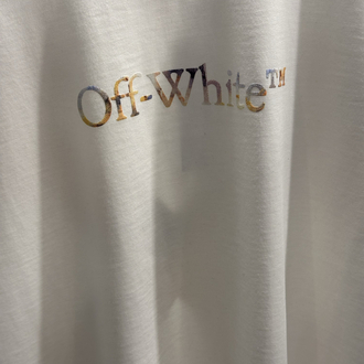 Off White Arrow Print Logo Cotton T-Shirt