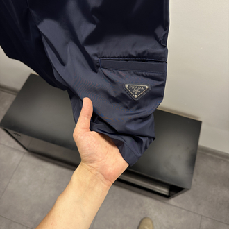 Prada Lacivert Renylon Kumaş Şort