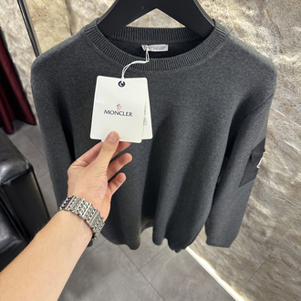 Moncler Kol Cep Detaylı Antrasit Kazak