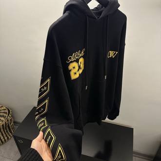 Off White 23 Skate Hoodie Black Gold Fusi