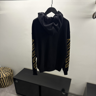 Off White 23 Skate Hoodie Black Gold Fusi