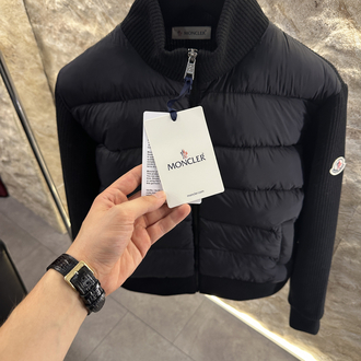 Moncler Triko Örme Siyah Renk Ceket