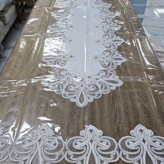Silikon masa örtüsü Ranırlı Damask Desen