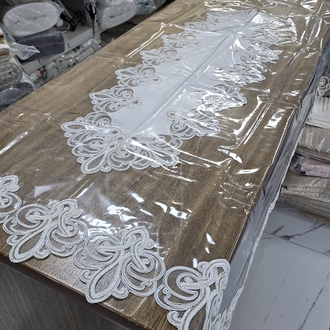 Silikon masa örtüsü Ranırlı Damask Desen