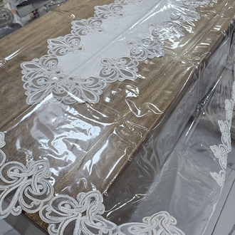Silikon masa örtüsü Ranırlı Damask Desen