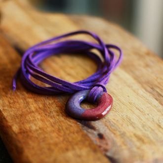 Amorf Kolye - Plum/Cherry 