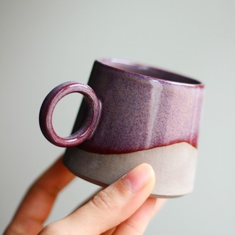 Double Türk Kahvesi Fincan - Plum