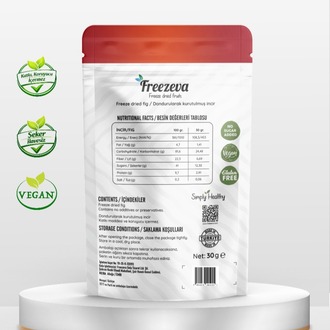 Dondurularak Kurutulmuş Dilim İncir – Freeze Dried İncir- İncir Kuru Meyve Cipsi 30 gr