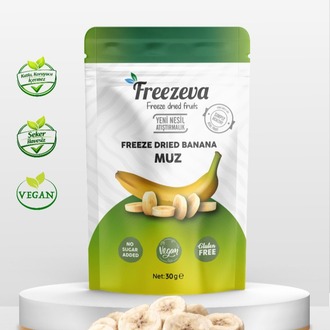 Dondurularak Kurutulmuş Muz 30 gr - Freeze Dried Muz Kuru Meyve Cipsi
