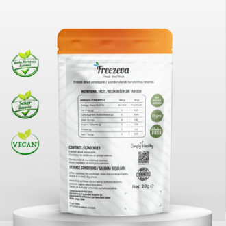 Dondurularak Kurutulmuş Ananas 20 gr – Freeze Dried Ananas - Ananas Kuru Meyve Cipsi