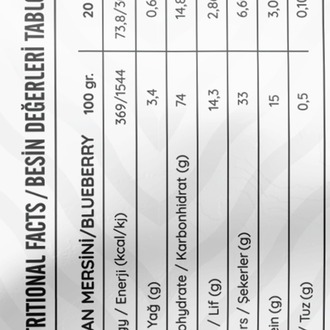 Dondurularak Kurutulmuş Yaban Mersini 20 gr – Freeze Dried Yaban Mersini Meyve Cipsi